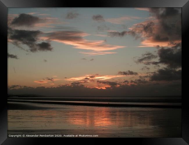 Loverly Seascape Wirral  Merseyside Location  Harr Framed Print by Alexander Pemberton