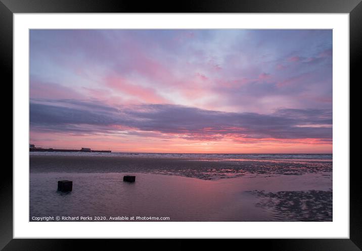 Red Skies Framed Mounted Print by Richard Perks