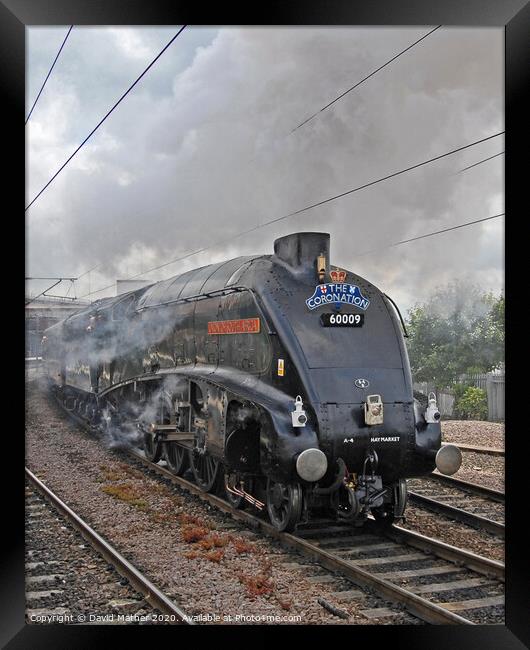The Coronation Steam Special leaving York Framed Print by David Mather