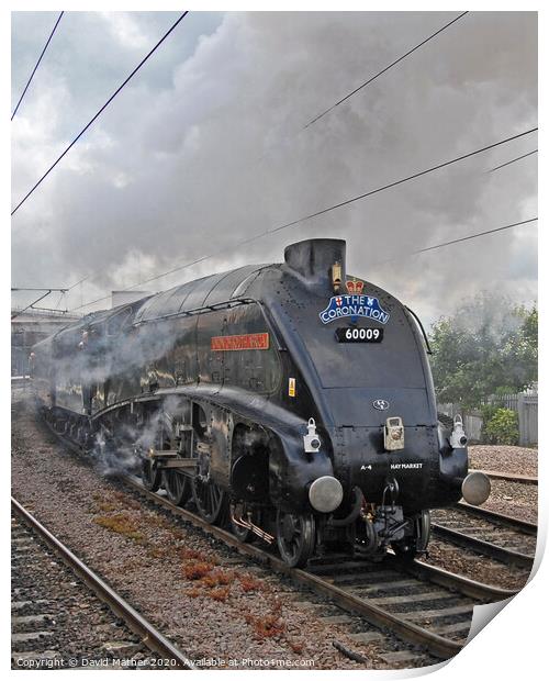 The Coronation Steam Special leaving York Print by David Mather