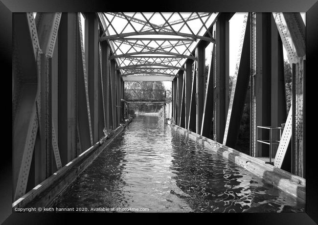 Barton Bridge Aquaduct  Framed Print by keith hannant