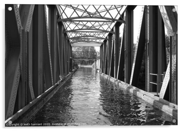 Barton Bridge Aquaduct  Acrylic by keith hannant