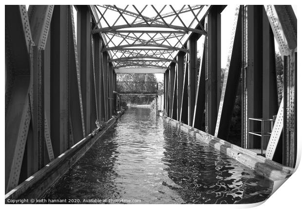 Barton Bridge Aquaduct  Print by keith hannant