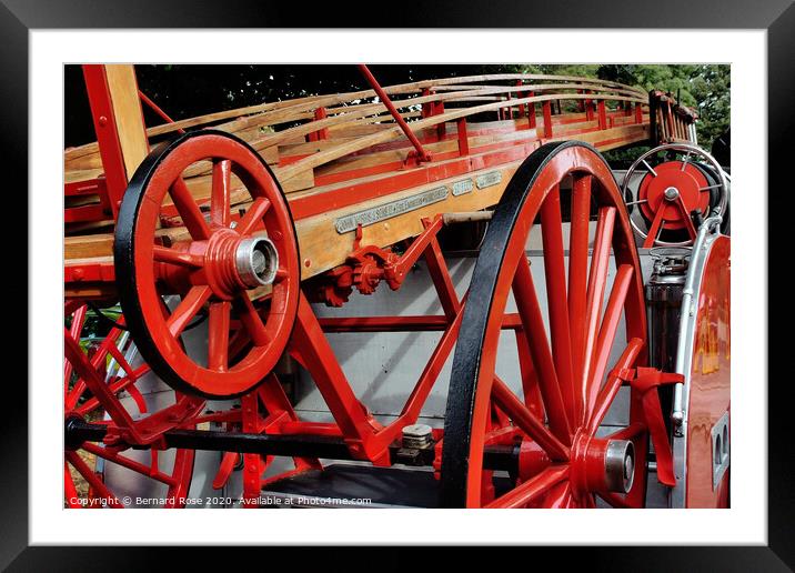 Old Fire Engine Framed Mounted Print by Bernard Rose Photography