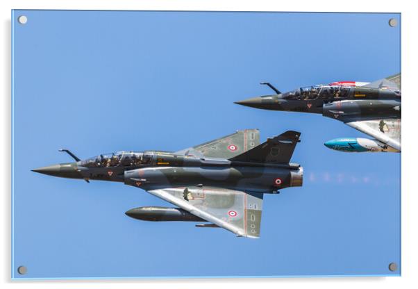 French Mirage 2000D pair Acrylic by Jason Wells