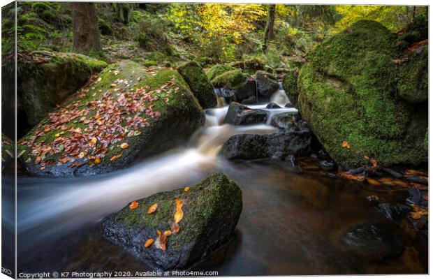 Autumn at Wyming Brook Canvas Print by K7 Photography