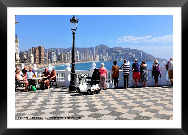 Lavante view at Benidorm in Spain. Framed Mounted Print by john hill