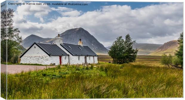 Highland Cottage Canvas Print by Marcia Reay