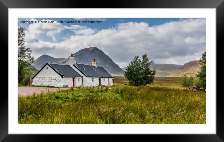Highland Cottage Framed Mounted Print by Marcia Reay
