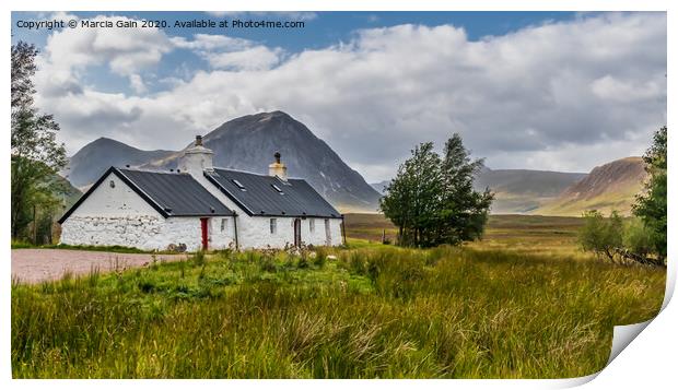 Highland Cottage Print by Marcia Reay