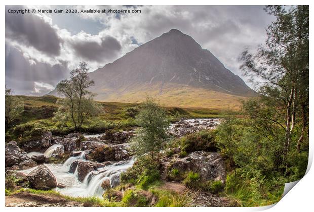Buachaille Etive Mor Print by Marcia Reay