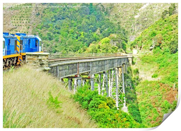 The Taieri Gorge Railway Bridge, New Zealand Print by Laurence Tobin