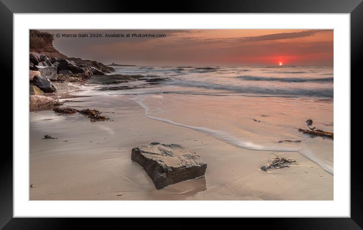 Coastal sunrise Framed Mounted Print by Marcia Reay