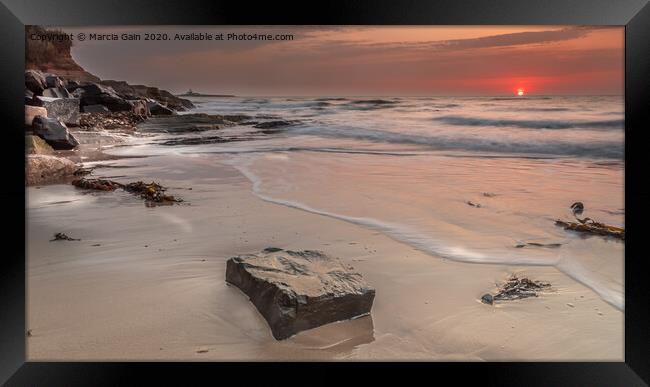Coastal sunrise Framed Print by Marcia Reay