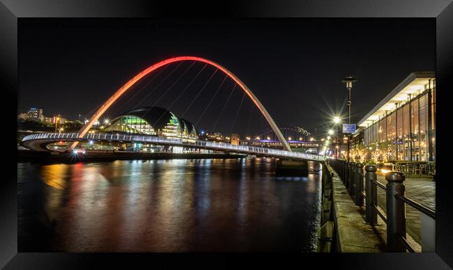 Millennium Bridge, Newcastle Framed Print by Marcia Reay
