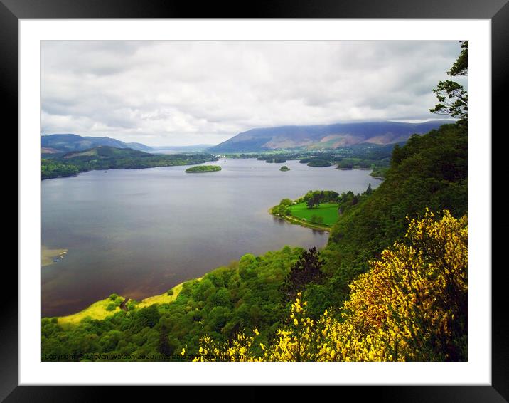 Derwentwater from Surprise View Framed Mounted Print by Steven Watson