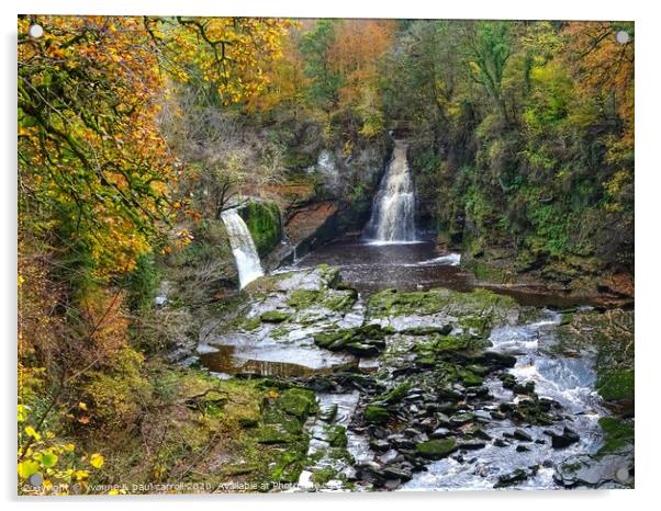 Bonnington Linn at the Falls of Clyde Acrylic by yvonne & paul carroll