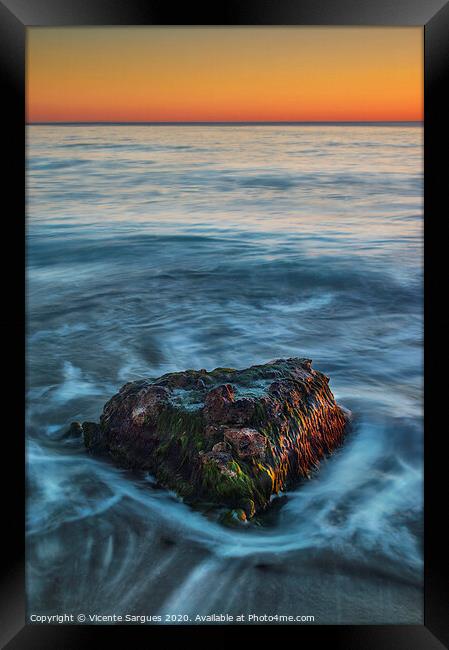 The mossy rock Framed Print by Vicente Sargues