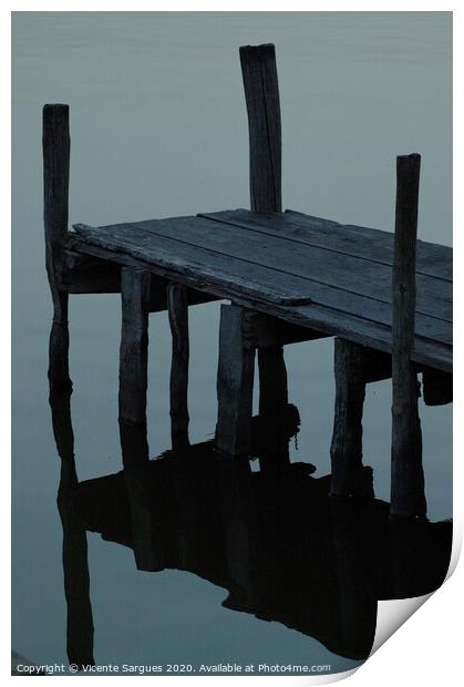 Dark jetty Print by Vicente Sargues