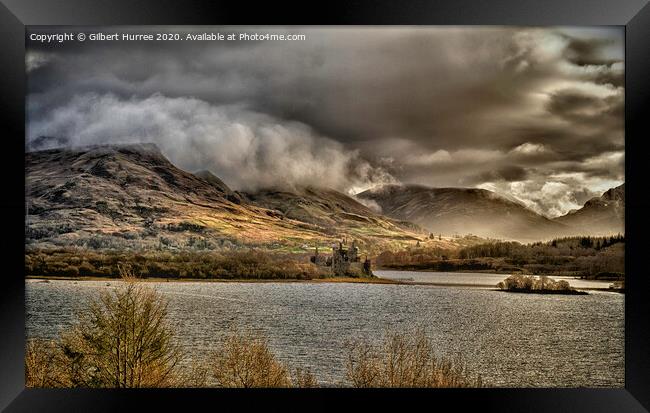 Dramatic Loch Awe Storm Clouds Framed Print by Gilbert Hurree