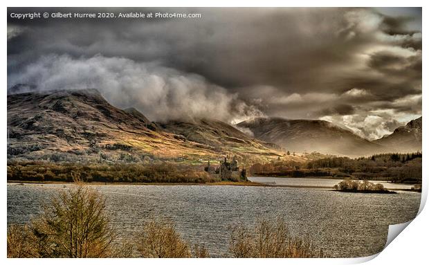 Dramatic Loch Awe Storm Clouds Print by Gilbert Hurree