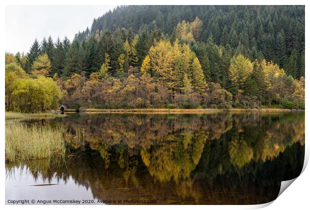 Loch Chon in autumn Print by Angus McComiskey