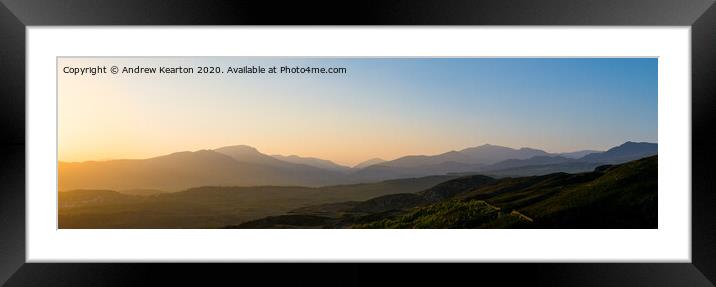 The mountains of Snowdonia Framed Mounted Print by Andrew Kearton