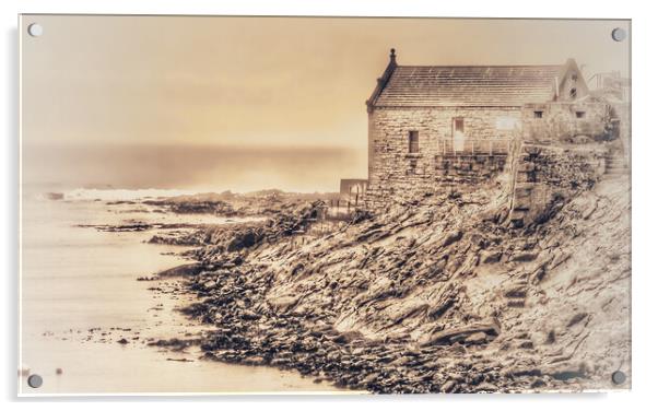 Porthleven Old Lifeboat House Acrylic by Beryl Curran
