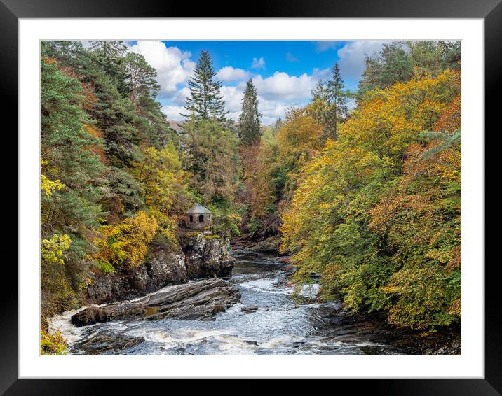 Invermoriston Falls, Highlands, Scotland. Framed Mounted Print by Colin Allen