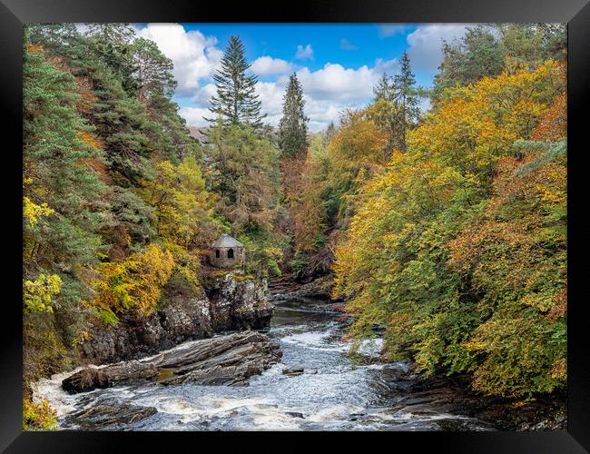 Invermoriston Falls, Highlands, Scotland. Framed Print by Colin Allen