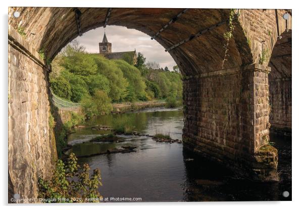 Dunblane Cathedral Acrylic by Douglas Milne