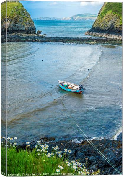 Abercastle Beach on the North Pembrokeshire Beach Canvas Print by Nick Jenkins