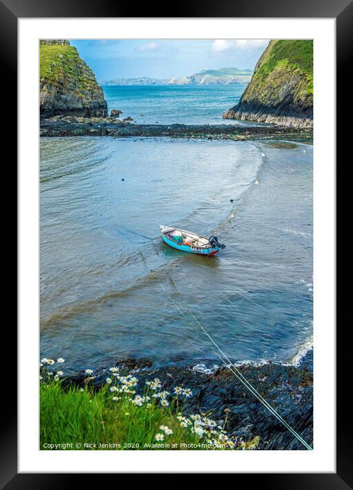 Abercastle Beach on the North Pembrokeshire Beach Framed Mounted Print by Nick Jenkins