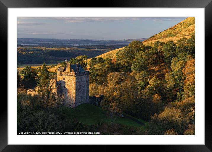 Castle Campbell, Dollar Framed Mounted Print by Douglas Milne