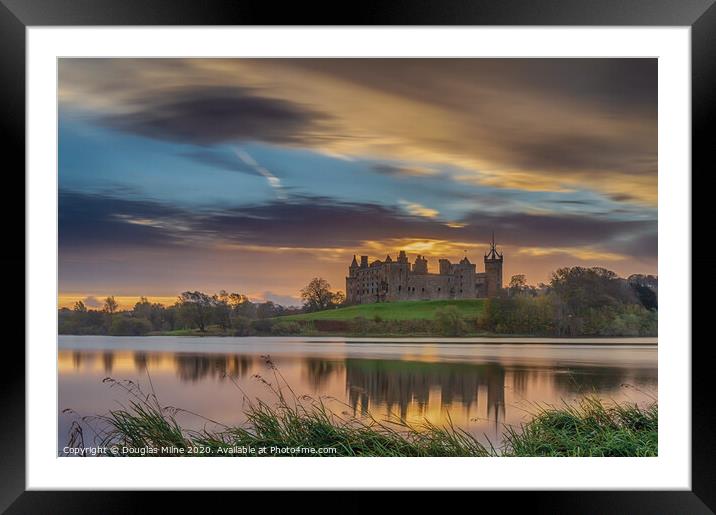 Linlithgow Palace Sunrise Framed Mounted Print by Douglas Milne