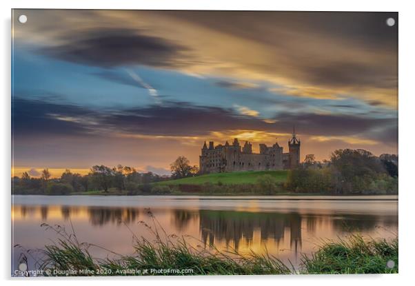 Linlithgow Palace Sunrise Acrylic by Douglas Milne