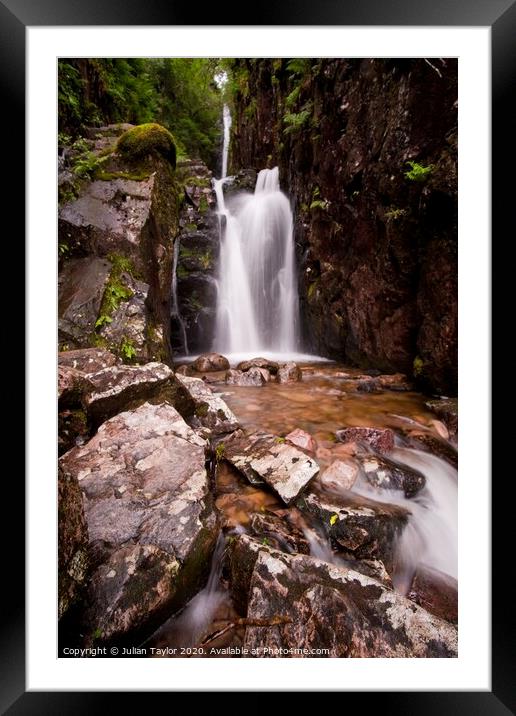 Scale Force Waterfall Framed Mounted Print by Jules Taylor