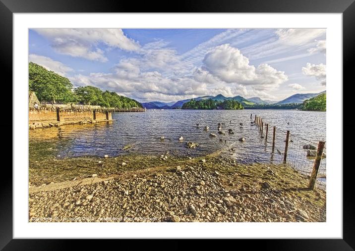 Derwentwater from the Keswick Shore Framed Mounted Print by Ian Lewis