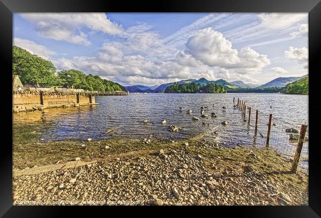 Derwentwater from the Keswick Shore Framed Print by Ian Lewis