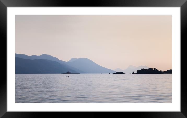 Fishing boat on the Peljesac channel Framed Mounted Print by Jason Wells