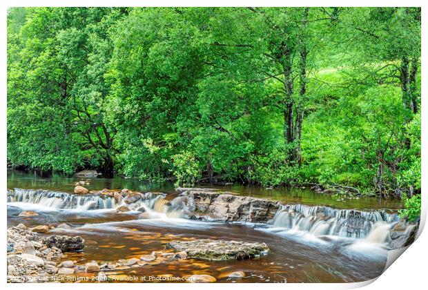 Wainwath Force in Swaledale Yorkshire Dales  Print by Nick Jenkins