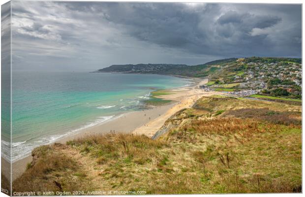 Stormy Charmouth Canvas Print by Keith Ogden
