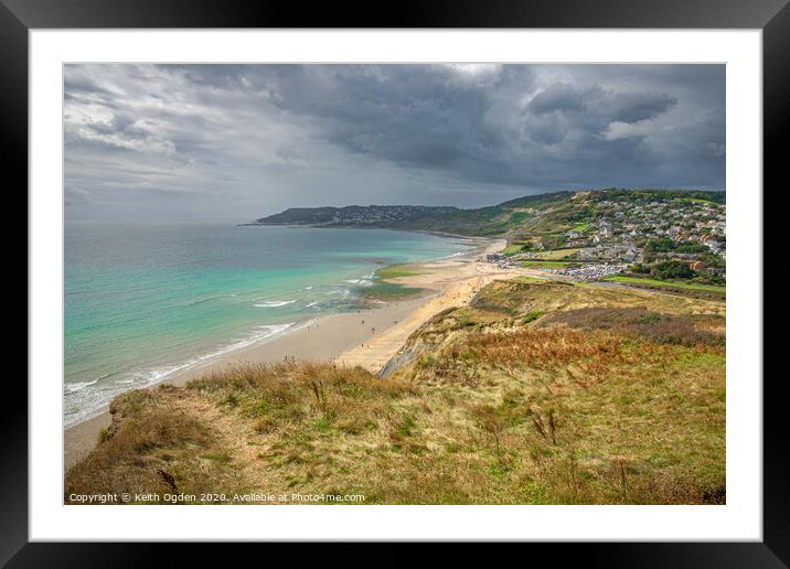 Stormy Charmouth Framed Mounted Print by Keith Ogden