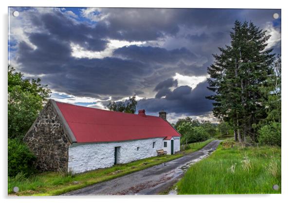 Moirlanich Longhouse near Killin, Scotland Acrylic by Arterra 