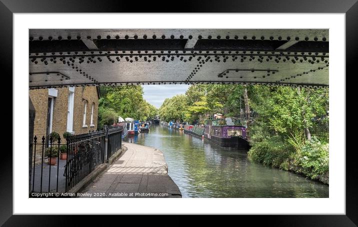 Little Venice, London Framed Mounted Print by Adrian Rowley