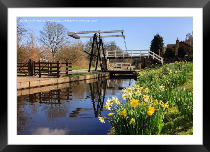 Llangollen Canal in Spring Framed Mounted Print by Pearl Bucknall