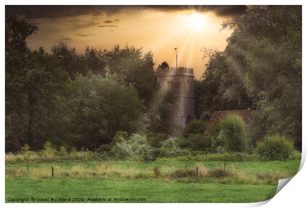 Country Church Scene Print by David Buckland