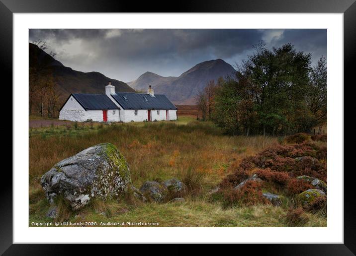 Black Rock Cottage, Glencoe, Highlands, Scotland. Framed Mounted Print by Scotland's Scenery