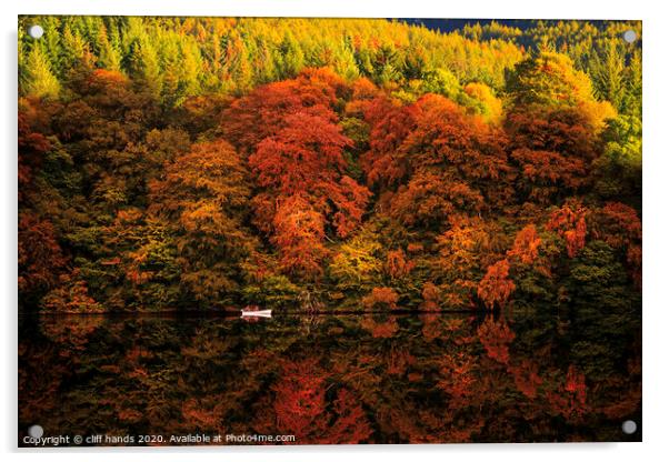 Loch Faskally, Perthshire, Scotland in Autumn. Acrylic by Scotland's Scenery