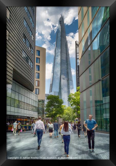 City Life under The Shard Framed Print by Adrian Rowley
